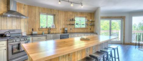 Fridge, oven, stovetop, dishwasher