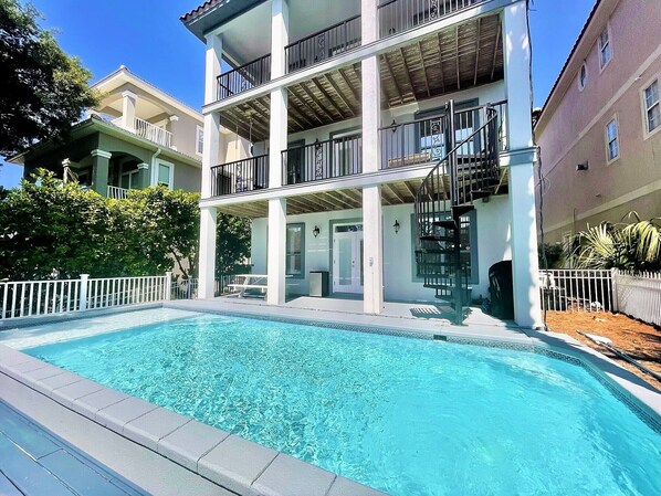 A heated pool
