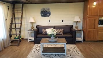 Smart TV, DVD player, books, music library