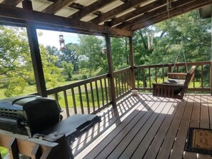 Enjoy al fresco dining and take in the serene views from this outdoor deck.