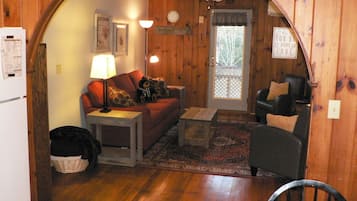 Smart TV, DVD player, books, video library