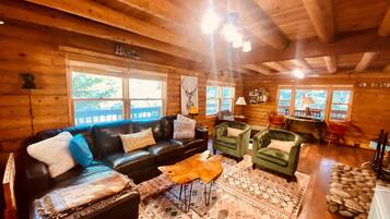 Smart TV, fireplace, video games, books