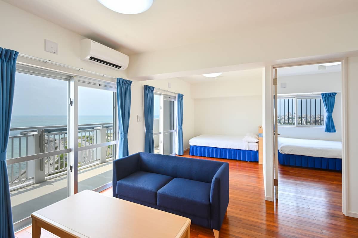 Apartamento familiar, 3 habitaciones, cocina, frente al mar | 2 dormitorios y wifi gratis