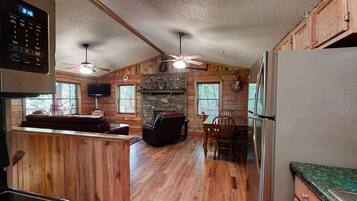 TV, fireplace, DVD player