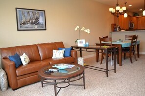 Apartment, Multiple Beds (Two-Bedroom Apartment) | Living room | Fireplace - Bridgeport Condominiums (Seaside)