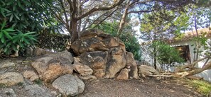 Property grounds - Detached villa with large terrace with sea view - 200 mt from the sea (Baja Sardinia)