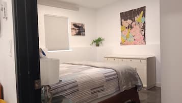 1 bedroom, iron/ironing board, travel crib, free WiFi