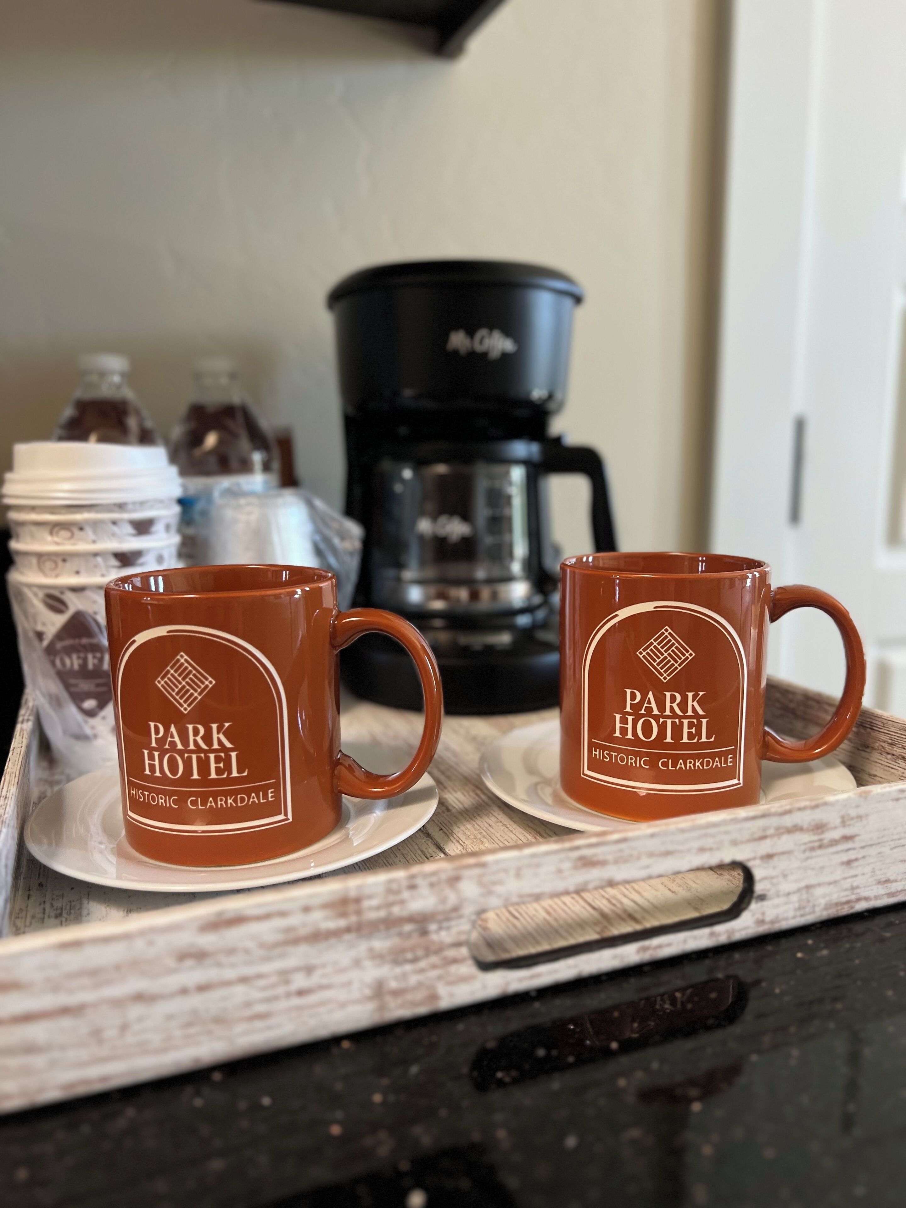 premium bedding, pillow-top beds, desk, laptop workspace