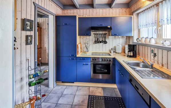 Kühlschrank, Mikrowelle, Herdplatte, Geschirrspüler