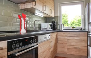 Réfrigérateur, micro-ondes, plaque de cuisson, lave-vaisselle