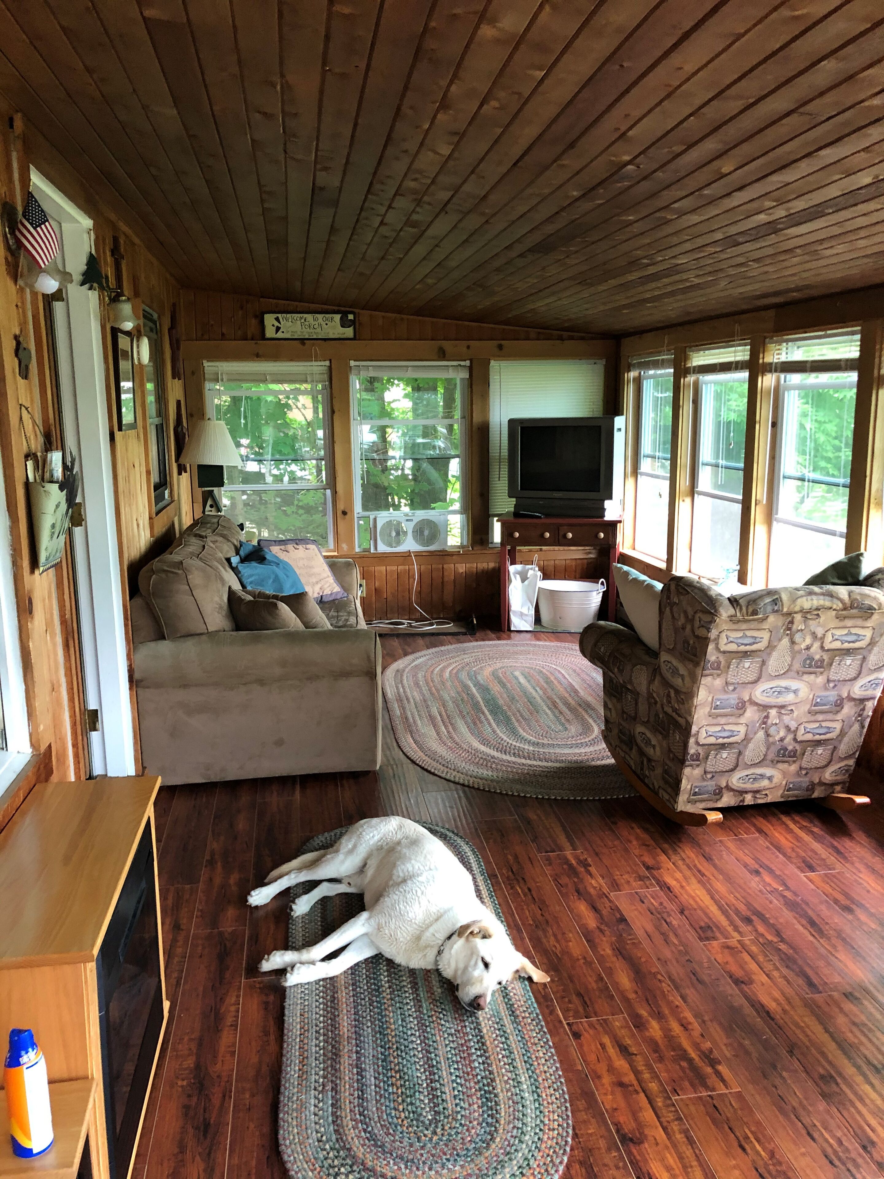 DVD player, video library