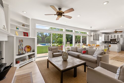 Hamptons Remsenburg Beach House w/ pool house, zen/organic garden close to beach