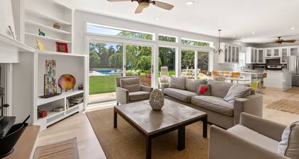 Hamptons Remsenburg Beach House w/ pool house, zen/organic garden close to beach