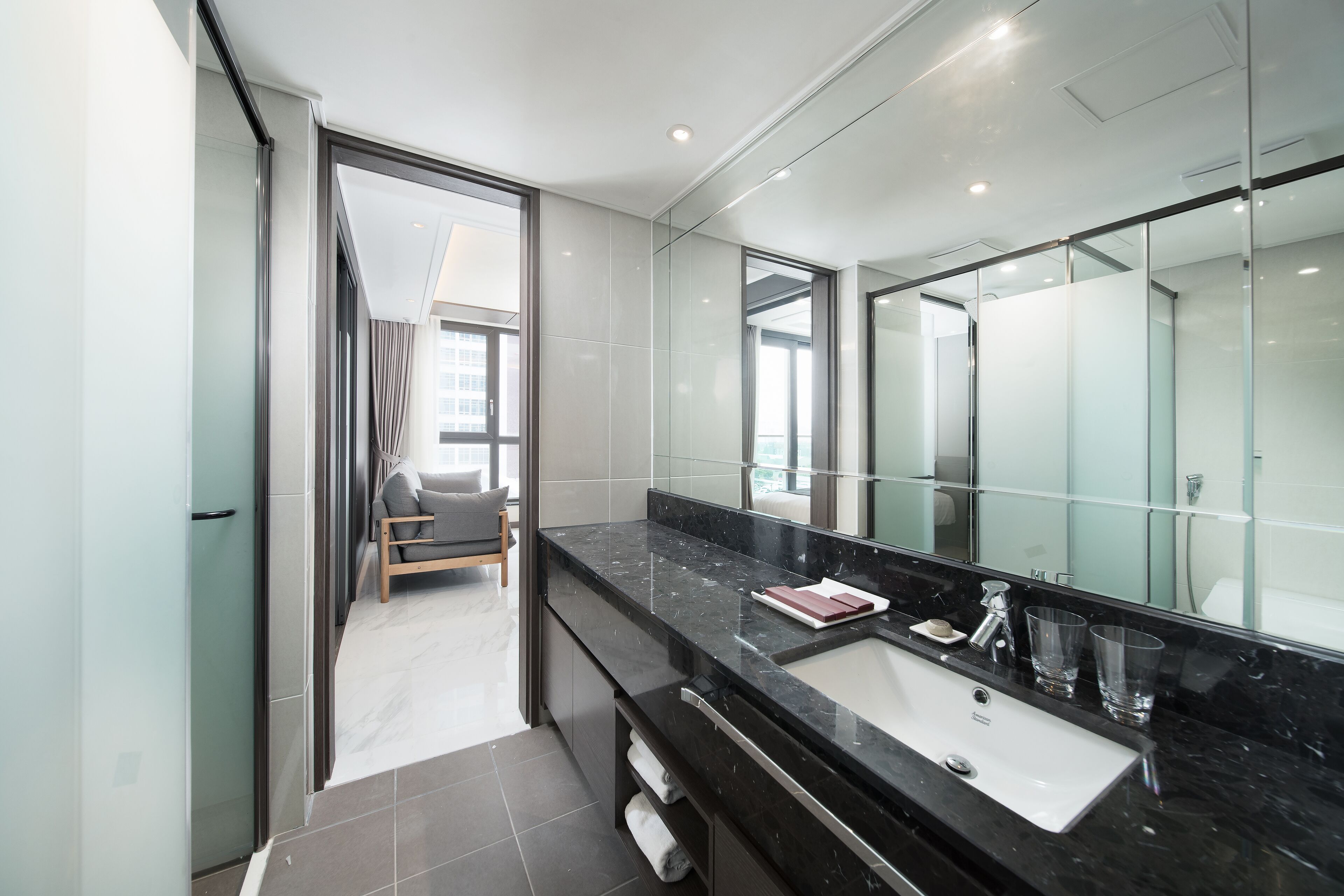 shower, free toiletries, hair dryer, bathrobes