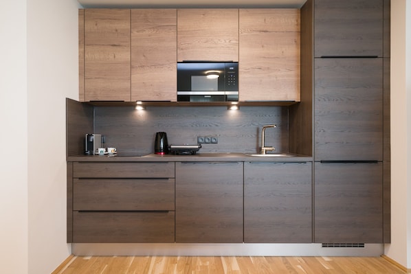 Exclusive Apartment (Top 26) | Private kitchen | Fridge, microwave, stovetop, espresso maker - myApartments Vienna (Vienna)