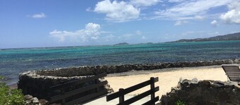 Ocean front condo complex, 2 bed, 2 bath with a pool. Saltwater lagoon view.