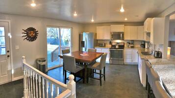 House, Multiple Bedrooms | Private kitchen | Fridge, microwave, oven, stovetop