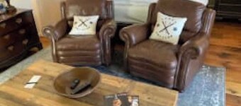 Deluxe King Suite, Living Room area w/sofa bed & fireplace, private entrance