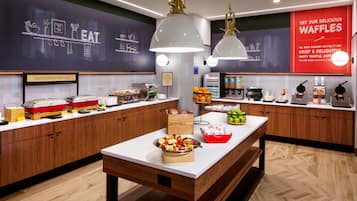 Free daily buffet breakfast