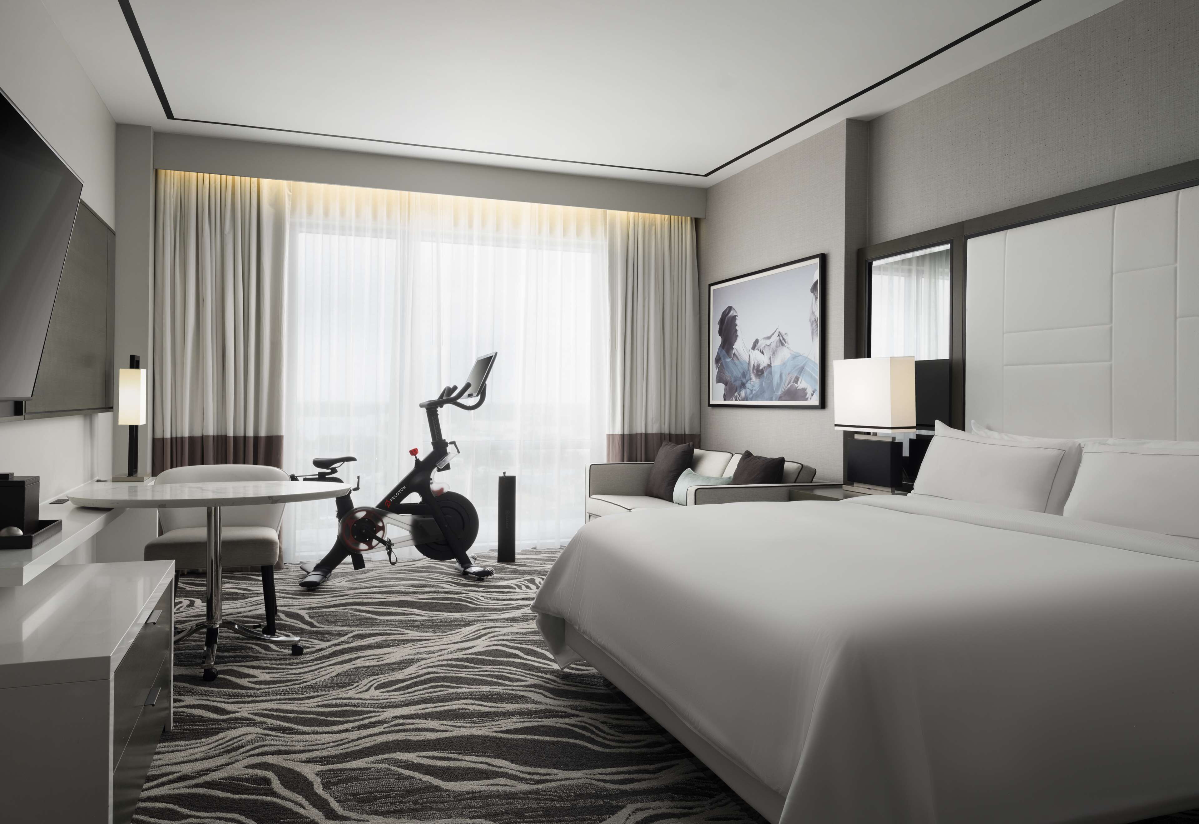 Room, 1 King Bed (Peloton) | Premium bedding, in-room safe, desk, laptop workspace