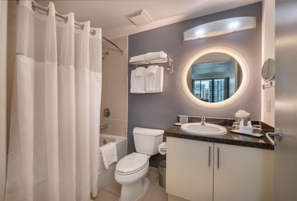 standard room, bay view1704.01 | bathroom | free toiletries, hair dryer, towels, soap