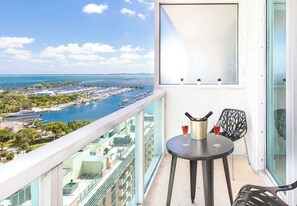 Family Studio, 1 King Bed with Sofa bed, Partial Ocean View | View from room - Private Oasis at Arya (Miami)
