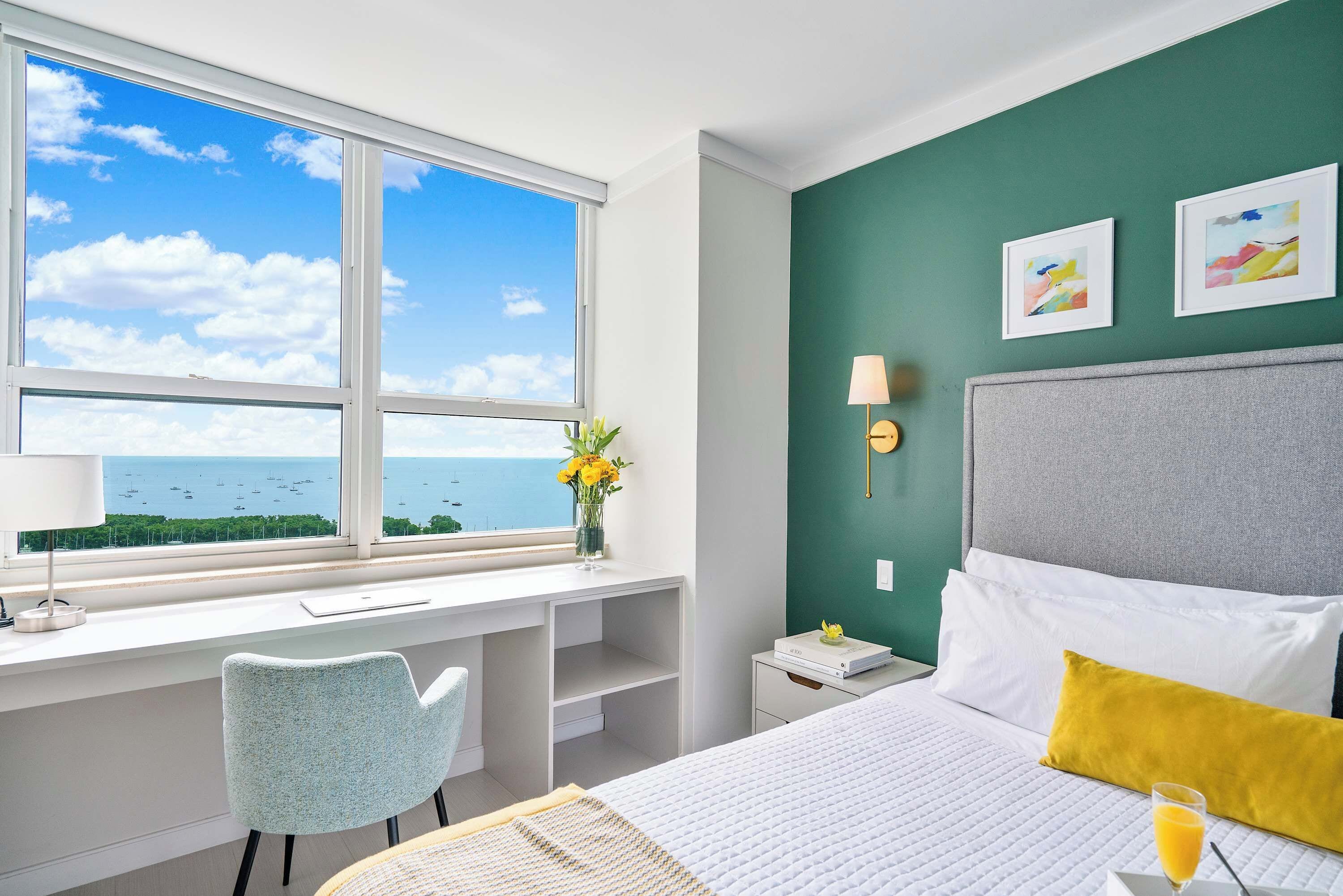 Business Room, Ocean View | Premium bedding, in-room safe, desk, laptop workspace