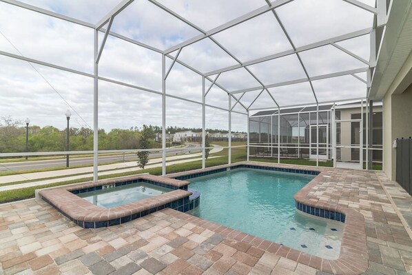 A heated pool