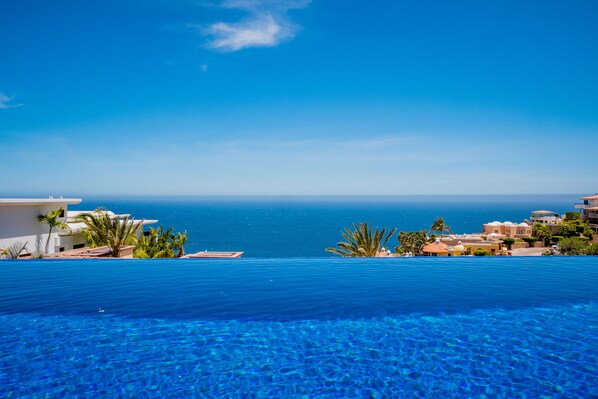 Outdoor pool, a heated pool - Welcome to Casa de Los Gatos located in the gated community of Pedregal (Cabo San Lucas)