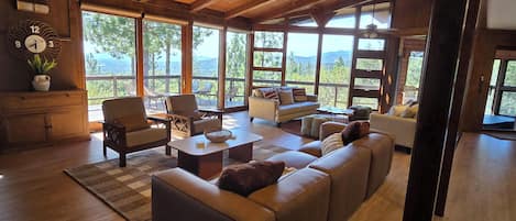 Smart TV, fireplace, video games, foosball