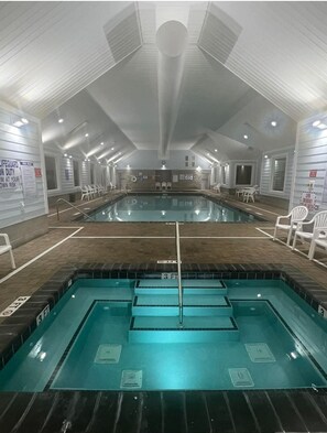 Indoor pool, outdoor pool - OCEANSIDE VILLAGE - 3 Bed 2 bath, ground floor unit - GOLF CART INCLUDED  (Surfside Beach)