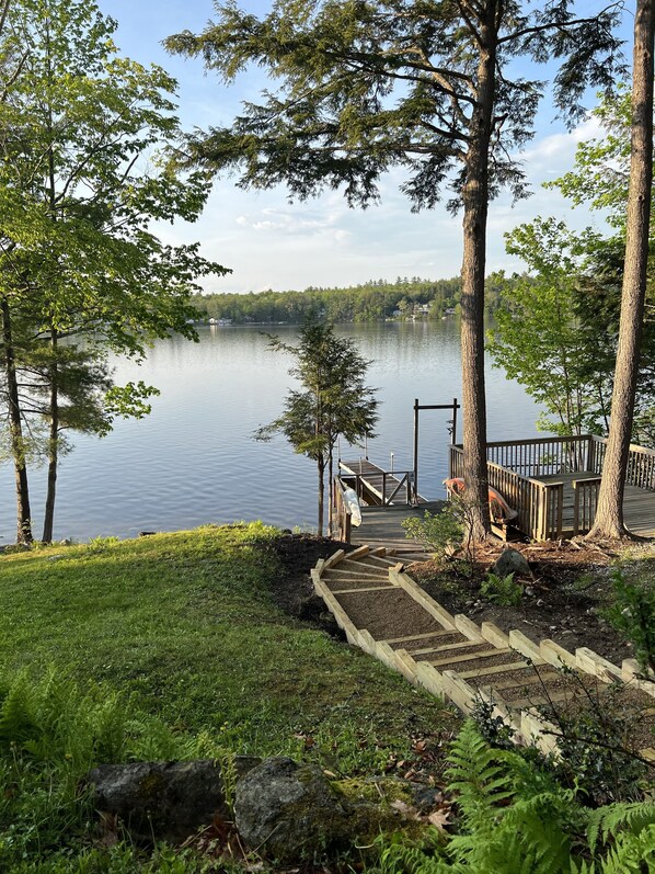 Property grounds - Half Moon Lake, Barnstead, NH vacation house on water front with firepit (Barnstead)
