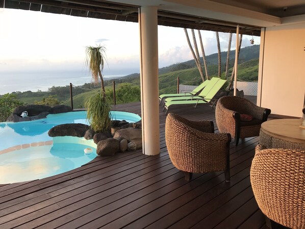 Outdoor pool, a heated pool