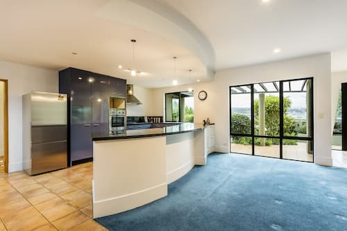 Family House | Private kitchen | Full-sized fridge, microwave, oven, stovetop