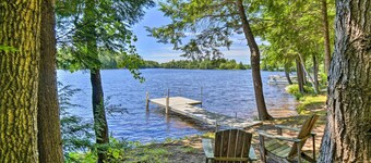 Maine Lakefront Escape: Dock, Watercraft, Fire Pit