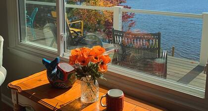 Relax Lakefront-Stunning Lake Views in Popular Sister Lakes! Private Sand Beach!