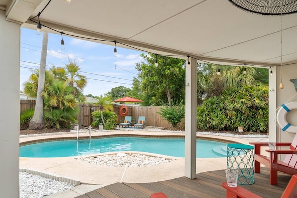 A heated pool