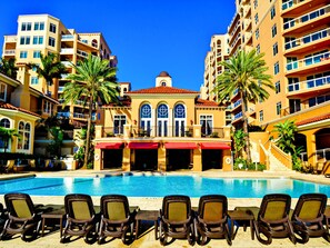 A heated pool