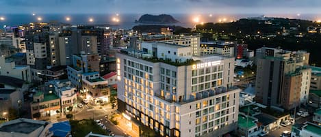 Vue sur la ville depuis l’hébergement