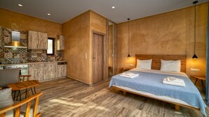 Suíte luxo, piscina particular | 1 quarto, ferros/tábuas de passar roupa, Wi-Fi de cortesia