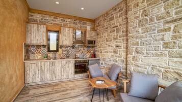 Deluxe Suite, Private Pool | Private kitchen | Fridge, oven, stovetop, dishwasher