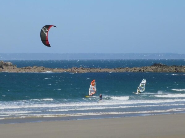 Playa en los alrededores y camastros 