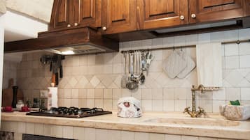 Fridge, oven, stovetop, coffee/tea maker