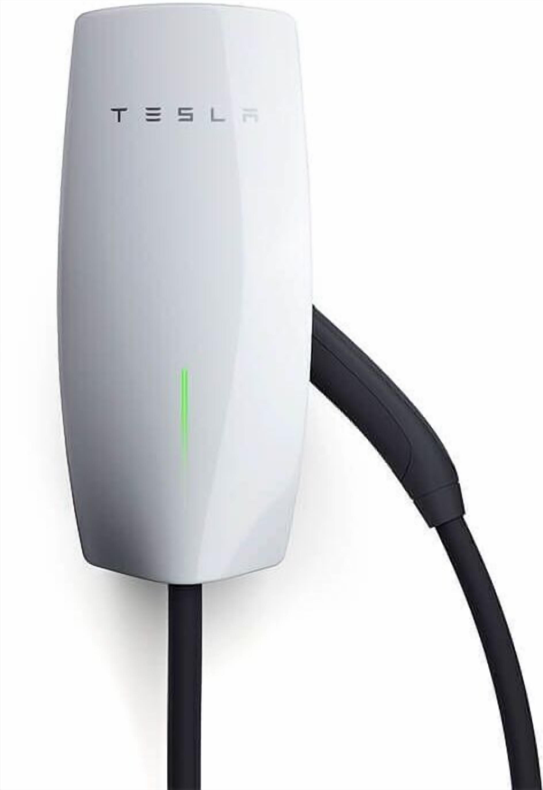 A Tesla electric vehicle charging station.
