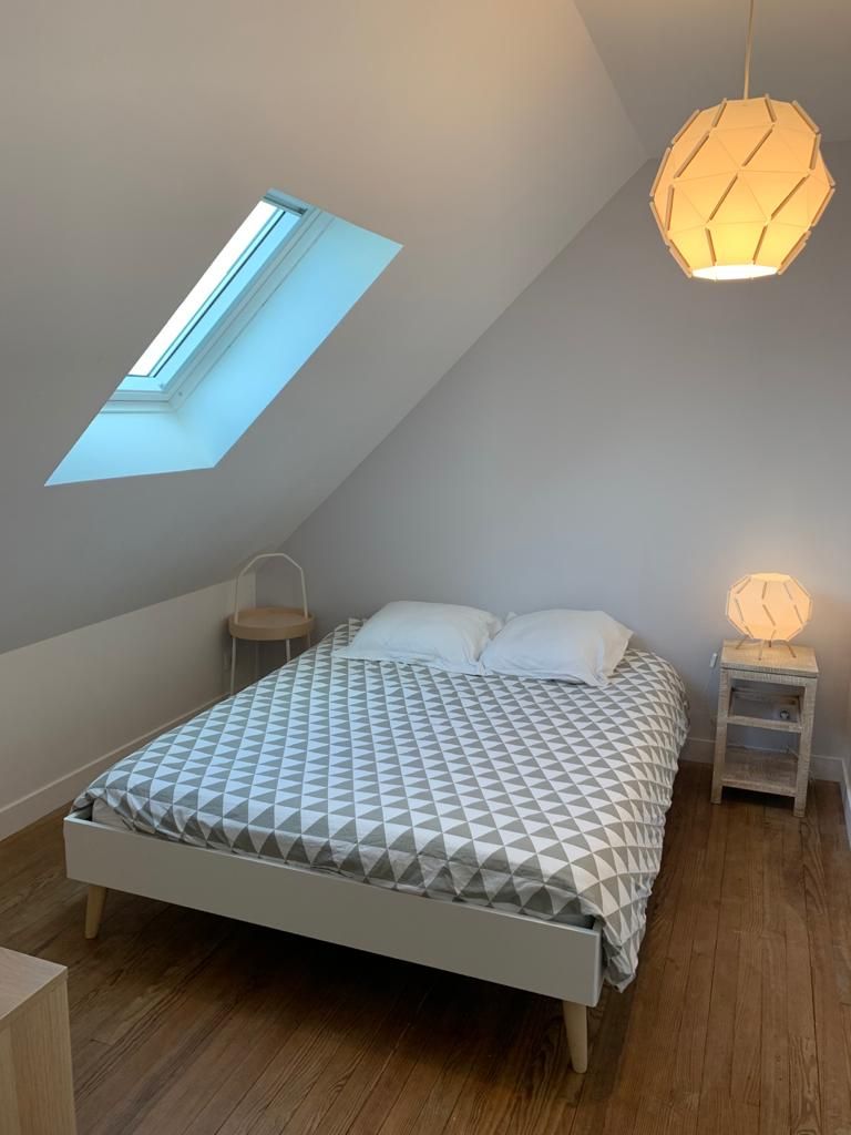 Chambre "coton", Lit 140x190, deuxième étage.