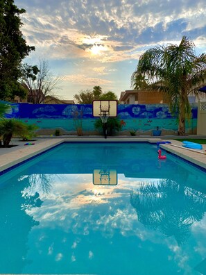 A heated pool