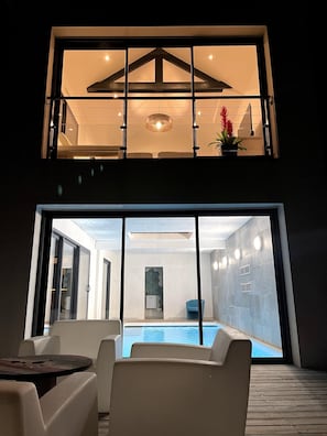 Indoor pool, a heated pool