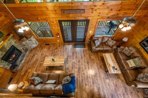 Smart TV, fireplace, video games