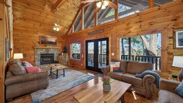 Smart TV, fireplace, video games