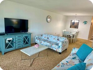 Living area - Bayfront Paradise: Elegant Condo Near Beach & Boardwalk (Ocean City)